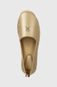 oro Tommy Hilfiger espadrillas in pelle TH GOLD FLAT ESPADRILLE