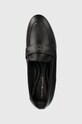 Kožne mokasinke Tommy Hilfiger TH LEATHER MOCCASIN crna FW0FW07715