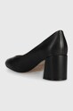 Obuwie Tommy Hilfiger czółenka skórzane TH LEATHER MID HEEL BLOCK PUMP FW0FW07716 czarny