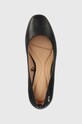 Tommy Hilfiger czółenka skórzane TH LEATHER MID HEEL BLOCK PUMP czarny FW0FW07716