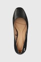Kožne salonke Tommy Hilfiger TH LEATHER MID HEEL BLOCK PUMP crna FW0FW07716