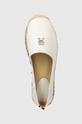 bianco Tommy Hilfiger espadrillas in pelle TH LEATHER FLAT ESPADRILLE