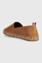 Încălțăminte Tommy Hilfiger espadrile de piele TH LEATHER FLAT ESPADRILLE FW0FW07720 maro