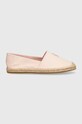 Tommy Hilfiger espadryle EMBROIDERED FLAT ESPADRILLE FW0FW07721 różowy SS24