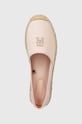 Tommy Hilfiger espadryle EMBROIDERED FLAT ESPADRILLE różowy FW0FW07721