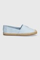 Tommy Hilfiger espadryle EMBROIDERED FLAT ESPADRILLE FW0FW07721 niebieski SS24