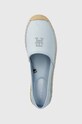 Tommy Hilfiger espadryle EMBROIDERED FLAT ESPADRILLE niebieski FW0FW07721
