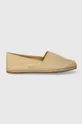 Tommy Hilfiger espadryle EMBROIDERED FLAT ESPADRILLE beżowy