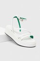 Шкіряні сандалі Tommy Hilfiger TH STRAP PLATFORM FW0FW07728 білий SS24