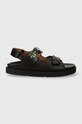 Шкіряні сандалі Tommy Hilfiger TH HARDWARE LTHR SPORTY SANDAL віденський чорний FW0FW07736