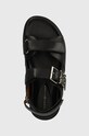 Шкіряні сандалі Tommy Hilfiger TH HARDWARE LTHR SPORTY SANDAL чорний FW0FW07736