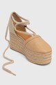 Tommy Hilfiger espadrillas CLOSED TOE LINEN FLATFORM FW0FW07746 beige SS24