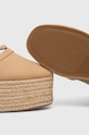 Tommy Hilfiger espadryle CLOSED TOE LINEN FLATFORM beżowy FW0FW07746