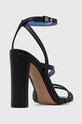 Взуття Шкіряні сандалі Tommy Hilfiger TH LEATHER BLOCK HIGH HEEL FW0FW07752 чорний