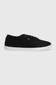 Tenisky Tommy Hilfiger CANVAS LACE UP SNEAKER FW0FW07805 černá SS24