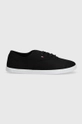 Tenisky Tommy Hilfiger CANVAS LACE UP SNEAKER čierna