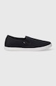 Πάνινα παπούτσια Tommy Hilfiger CANVAS SLIP-ON SNEAKER FW0FW07806 σκούρο μπλε SS24