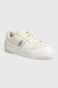 Kožené tenisky Tommy Hilfiger SUEDE STRIPES BASKET LO přírodní kůže béžová FW0FW07811