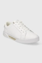 Tommy Hilfiger bőr sportcipő CHIC HW COURT SNEAKER fehér