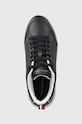 Шкіряні кросівки Tommy Hilfiger SPORTY CHIC COURT SNEAKER темно-синій FW0FW07814