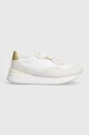 Δερμάτινα αθλητικά παπούτσια Tommy Hilfiger LUX MONOGRAM RUNNER δέρμα σαμουά λευκό FW0FW07816