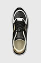 Tommy Hilfiger sneakersy skórzane LUX MONOGRAM RUNNER czarny FW0FW07816