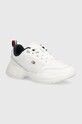 Tenisky Tommy Hilfiger CHUNKY RUNNER přírodní kůže bílá FW0FW07818