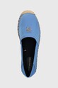 Tommy Hilfiger espadryle TH SATIN FLAT ESPADRILLE niebieski FW0FW07881