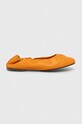 Tommy Hilfiger baleriny skórzane TH ELEVATED ELASTIC BALLERINA FW0FW07882 pomarańczowy SS24