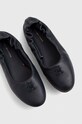 Tommy Hilfiger baleriny skórzane TH ELEVATED ELASTIC BALLERINA granatowy FW0FW07882