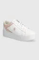 λευκό Δερμάτινα αθλητικά παπούτσια Tommy Hilfiger TH PLATFORM COURT SNEAKER Γυναικεία