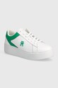 Шкіряні кросівки Tommy Hilfiger TH PLATFORM COURT SNEAKER платформа білий FW0FW07910
