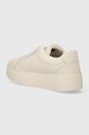 Obuwie Tommy Hilfiger sneakersy skórzane PLATFORM COURT SNEAKER NUBUCK FW0FW07912 beżowy