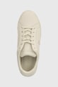 Tommy Hilfiger sneakersy skórzane PLATFORM COURT SNEAKER NUBUCK beżowy FW0FW07912