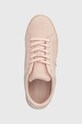 Tommy Hilfiger sneakersy skórzane PLATFORM COURT SNEAKER NUBUCK różowy FW0FW07912