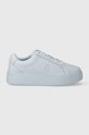 Шкіряні кросівки Tommy Hilfiger PLATFORM COURT SNEAKER NUBUCK FW0FW07912 блакитний SS24