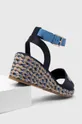 Tommy Hilfiger sandały COLORFUL WEDGE SATIN SANDAL Cholewka: Materiał tekstylny, Skóra naturalna, Wnętrze: Materiał tekstylny, Skóra naturalna, Podeszwa: Materiał syntetyczny