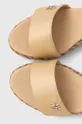 béžová Sandále Tommy Hilfiger COLORFUL WEDGE SATIN SANDAL