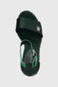 zielony Tommy Hilfiger sandały COLORFUL HIGH WEDGE SATIN SANDAL
