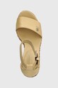 Σανδάλια Tommy Hilfiger COLORFUL HIGH WEDGE SATIN SANDAL μπεζ FW0FW07914