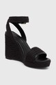 Sandale Tommy Hilfiger TH ROPE HIGH WEDGE SANDAL FW0FW07926 crna SS24