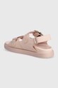 Obuwie Tommy Hilfiger sandały nubukowe TH HARDWARE NUBUCK SPORTY SANDAL FW0FW08038 różowy