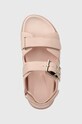 Tommy Hilfiger sandały nubukowe TH HARDWARE NUBUCK SPORTY SANDAL różowy FW0FW08038