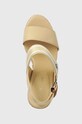 Sandale Tommy Hilfiger WEBBING HIGH WEDGE SANDAL bež FW0FW08045