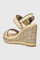 Obuwie Tommy Hilfiger sandały PLATFORM TH MONO RAFIA WEDGE FW0FW08052 beżowy