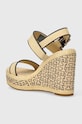 Παπούτσια Σανδάλια Tommy Hilfiger PLATFORM TH MONO RAFIA WEDGE FW0FW08052 μπεζ