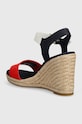 Obuwie Tommy Hilfiger sandały STRIPES WEDGE SANDAL FW0FW08053 granatowy