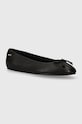 Tommy Hilfiger balerini de piele ESSENTIAL CHIC BALLERINA negru FW0FW08059