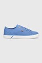 Tommy Hilfiger scarpe da ginnastica VULC CANVAS SNEAKER FW0FW08063 blu SS24