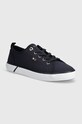Tenisky Tommy Hilfiger VULC CANVAS SNEAKER plochá námořnická modř FW0FW08063